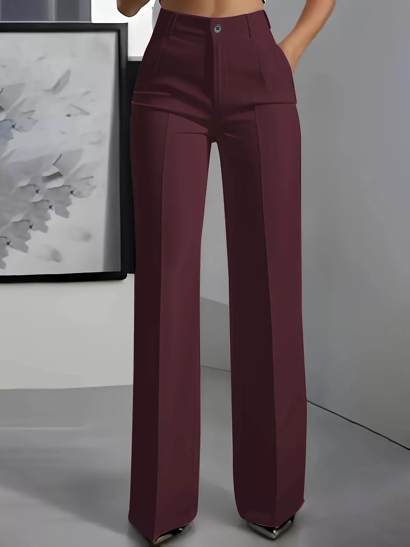 Full Size High-Waisted Wide Leg Pants Plus Size