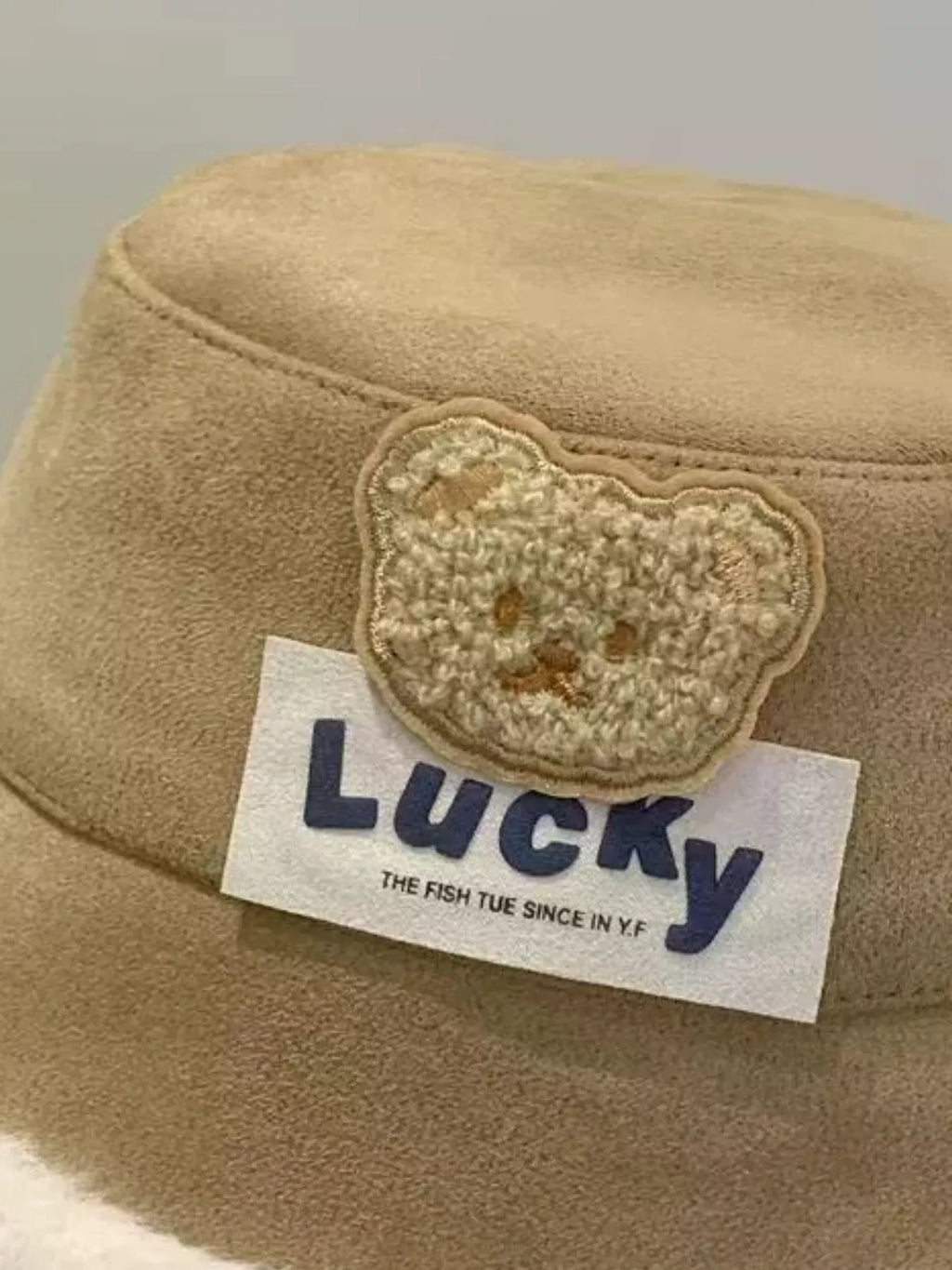 Children's Warm Plush Trim Bucket Hat
