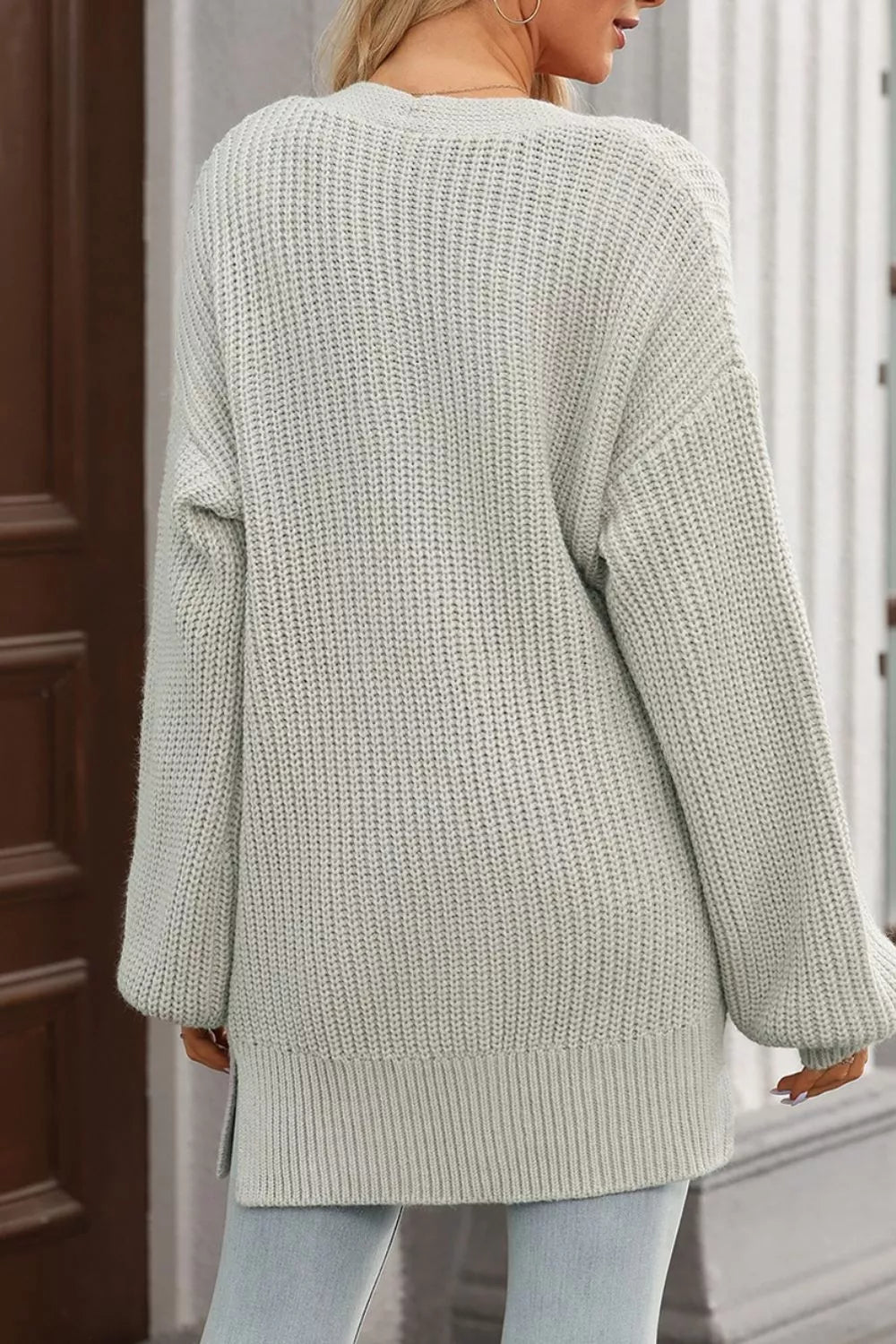 Chunky Knit Button-Down Cardigan