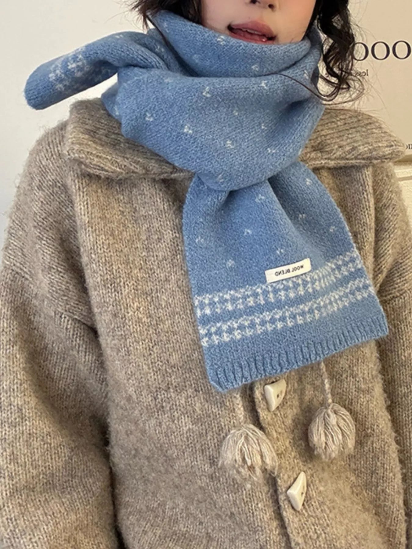 Winter Warm Knitted Scarf