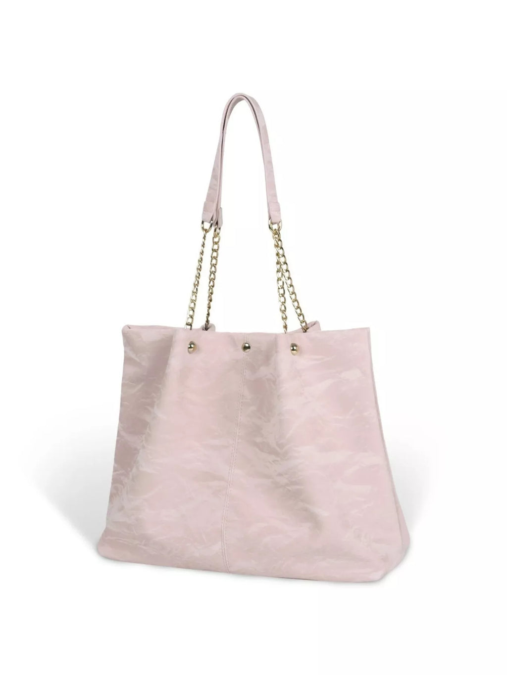 Chain-Accented Tote Bag