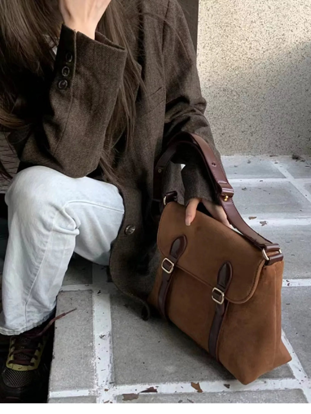 Double Buckle Crossbody Bag