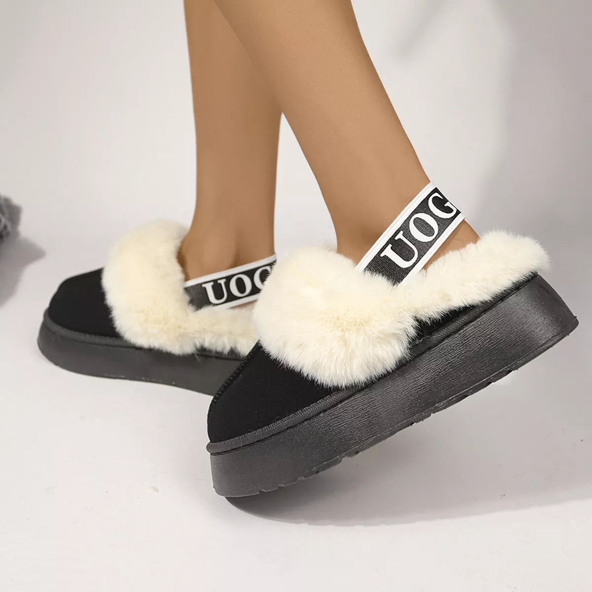 Round Toe Platform Ankle Boots