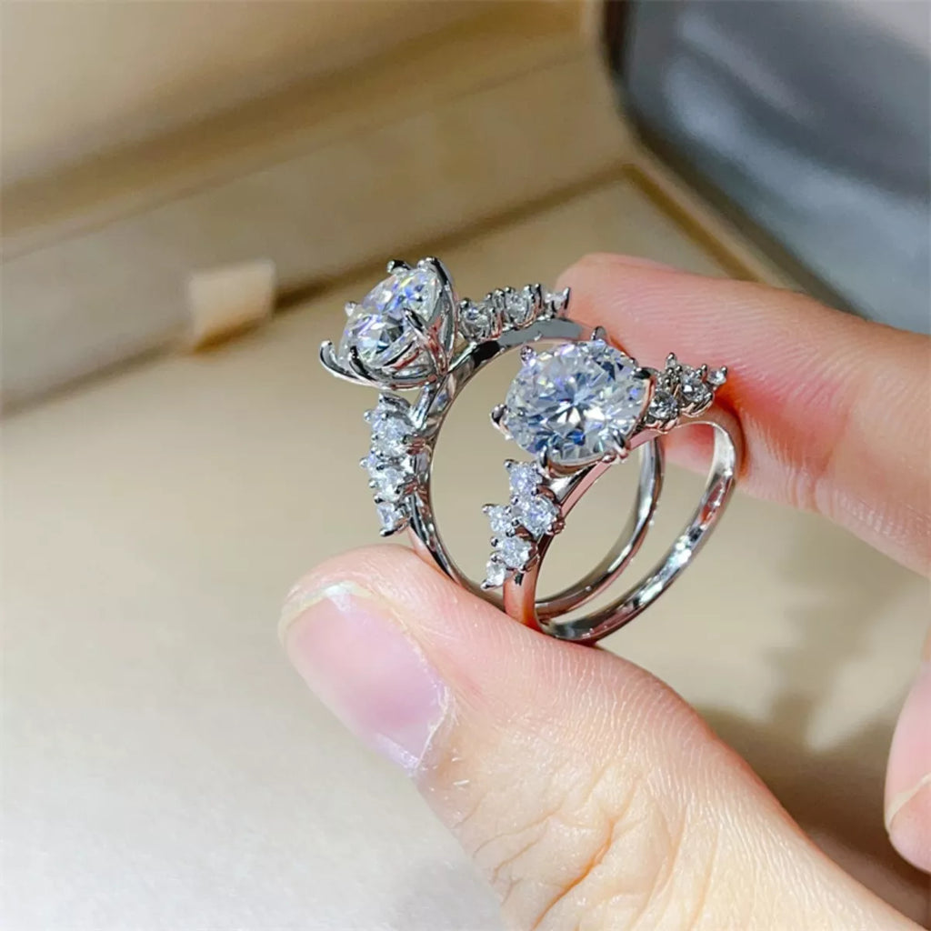 3 Carat Moissanite 925 Sterling Silver Ring