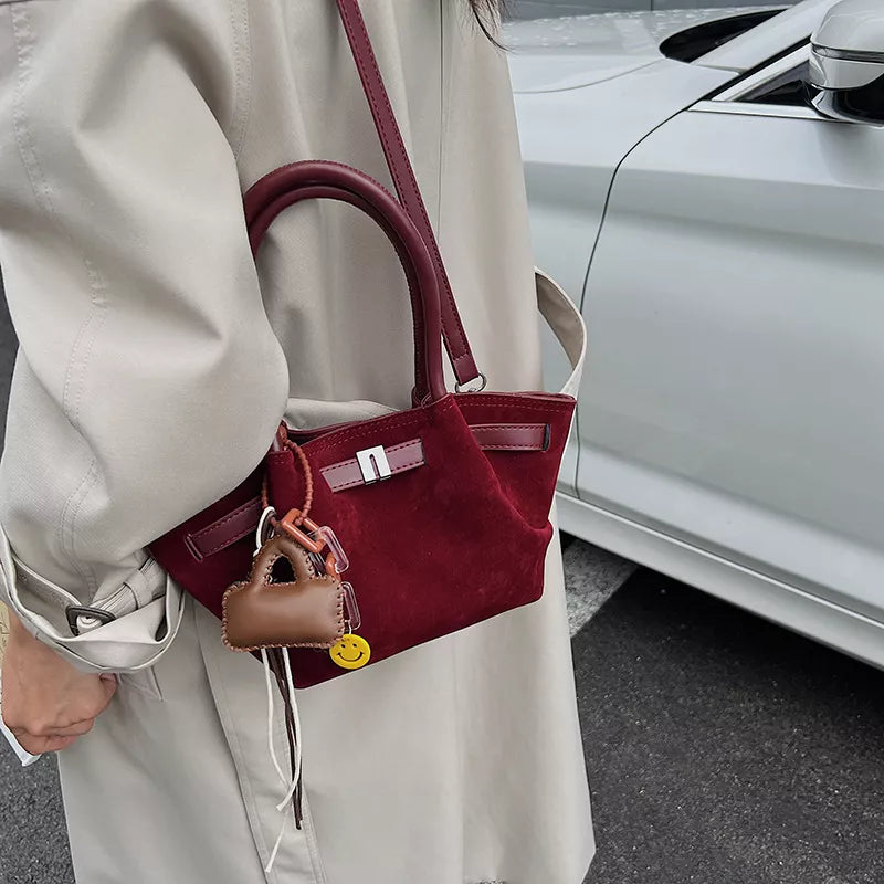 PU Leather Suede Mini Handbag