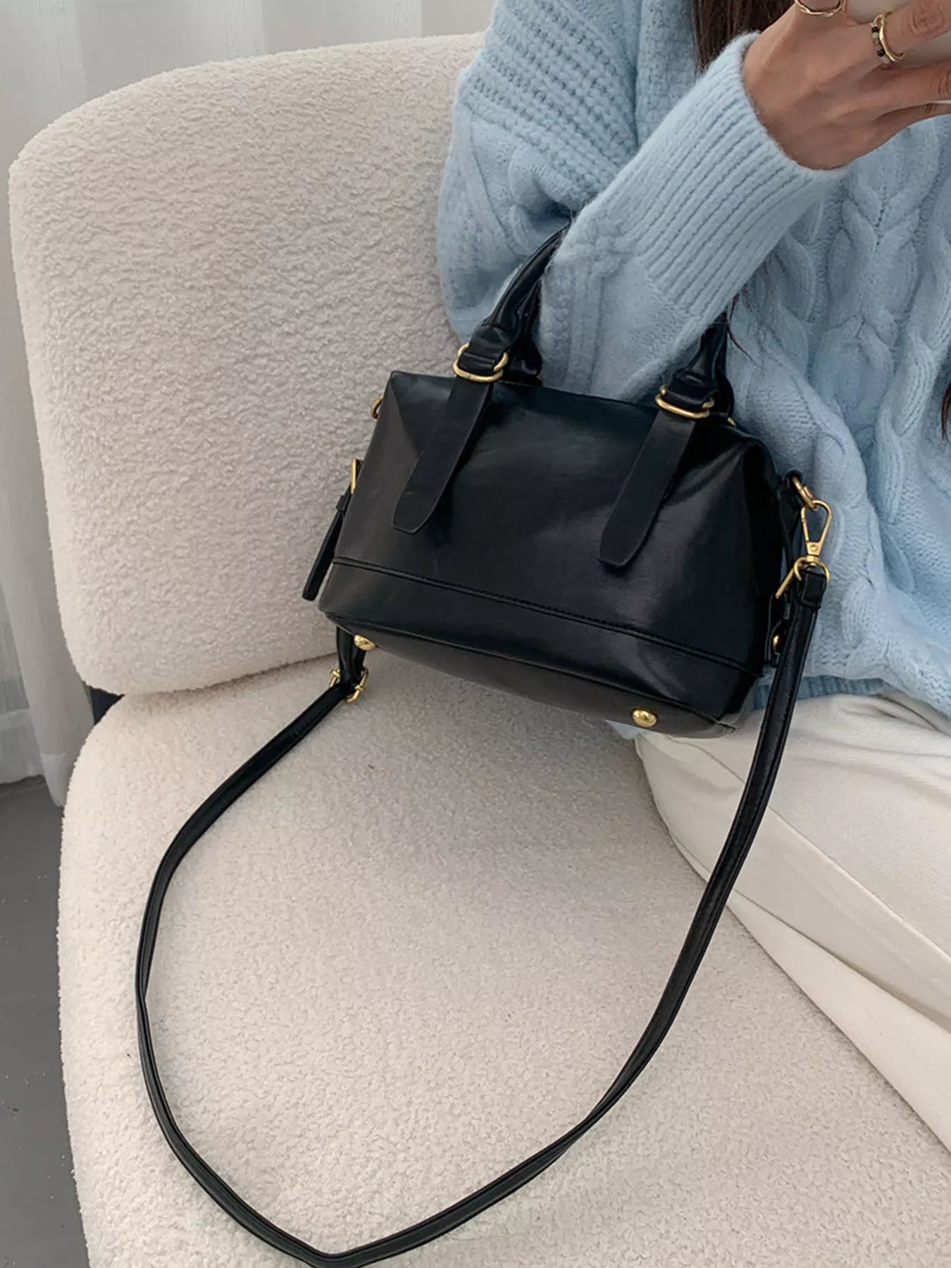 Vintage Leather Crossbody Bag
