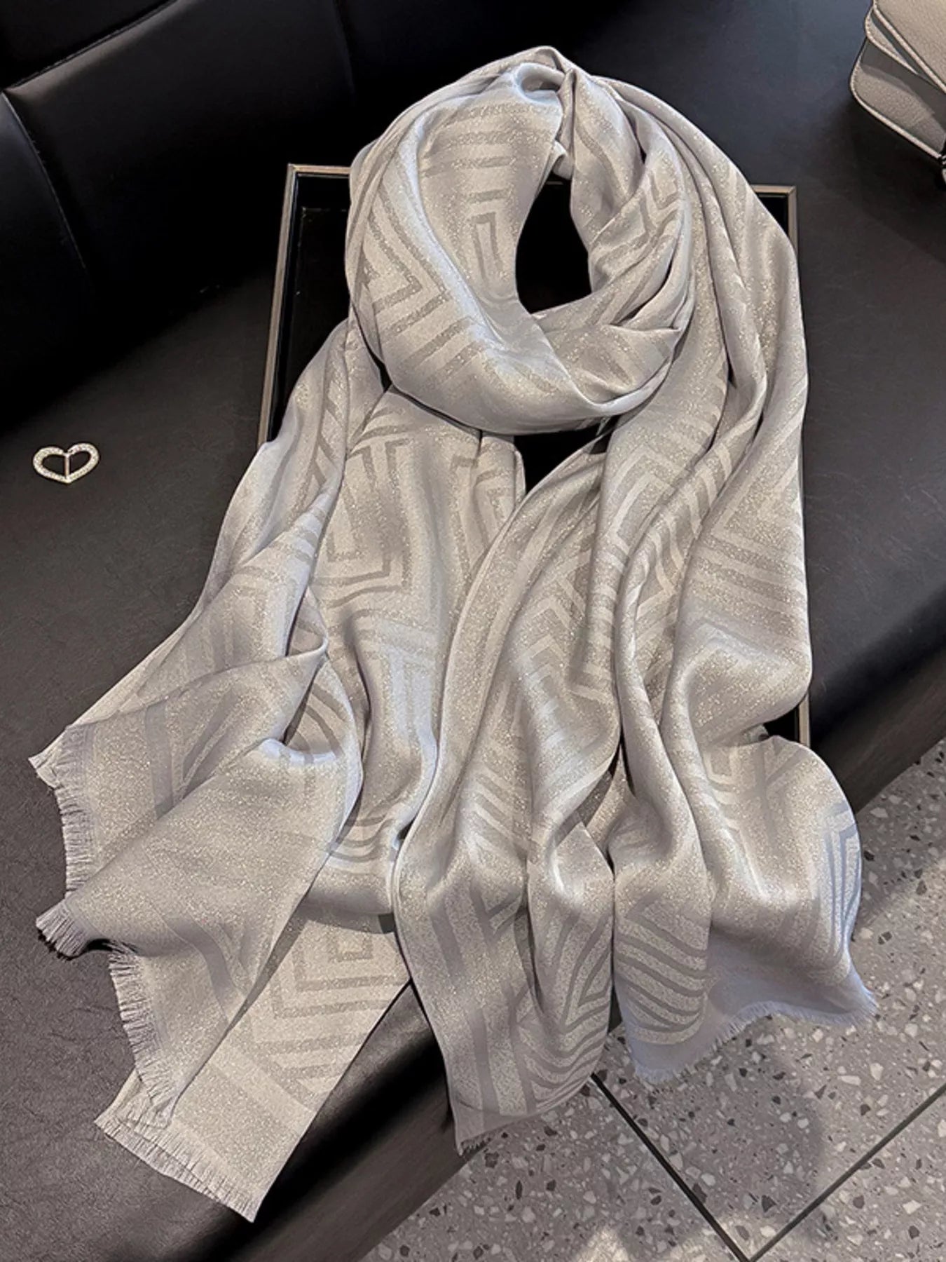 Raw Hem Lightweight Scarf