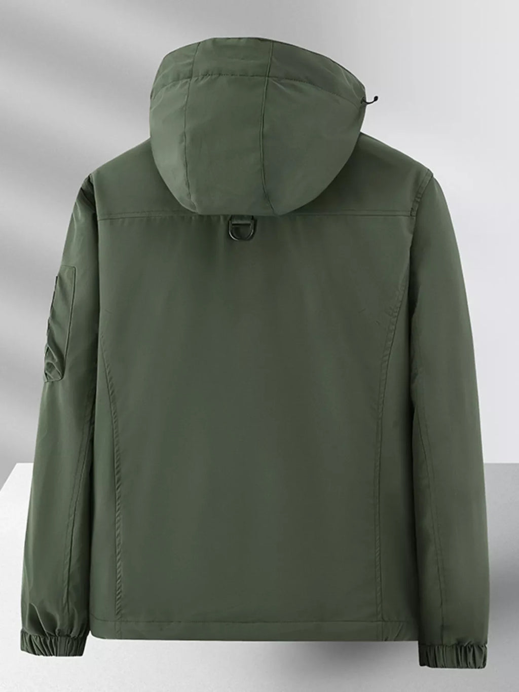 Men's Plus Size Multi-Pocket Hooded Outdoor Jacket