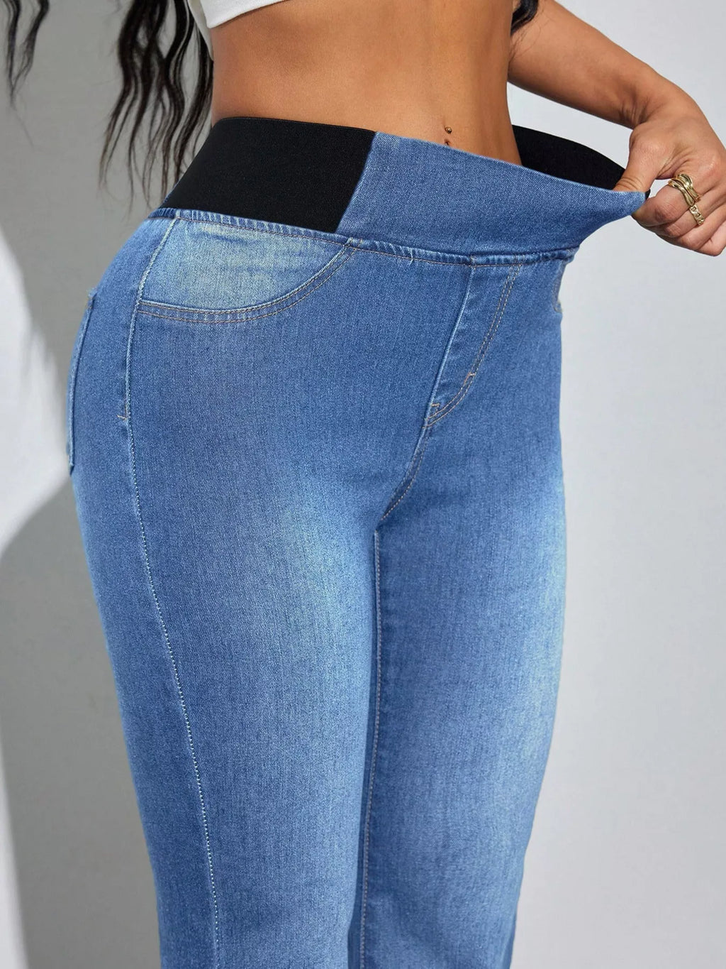 High Waist Flare Leg Jeans