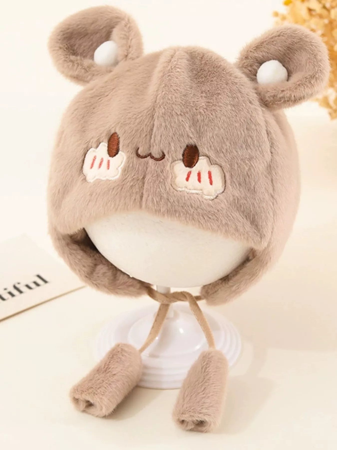 Children's Cute Bear Ear Plush Hat