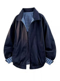 Men's Plaid Lined Lightweight Jacket