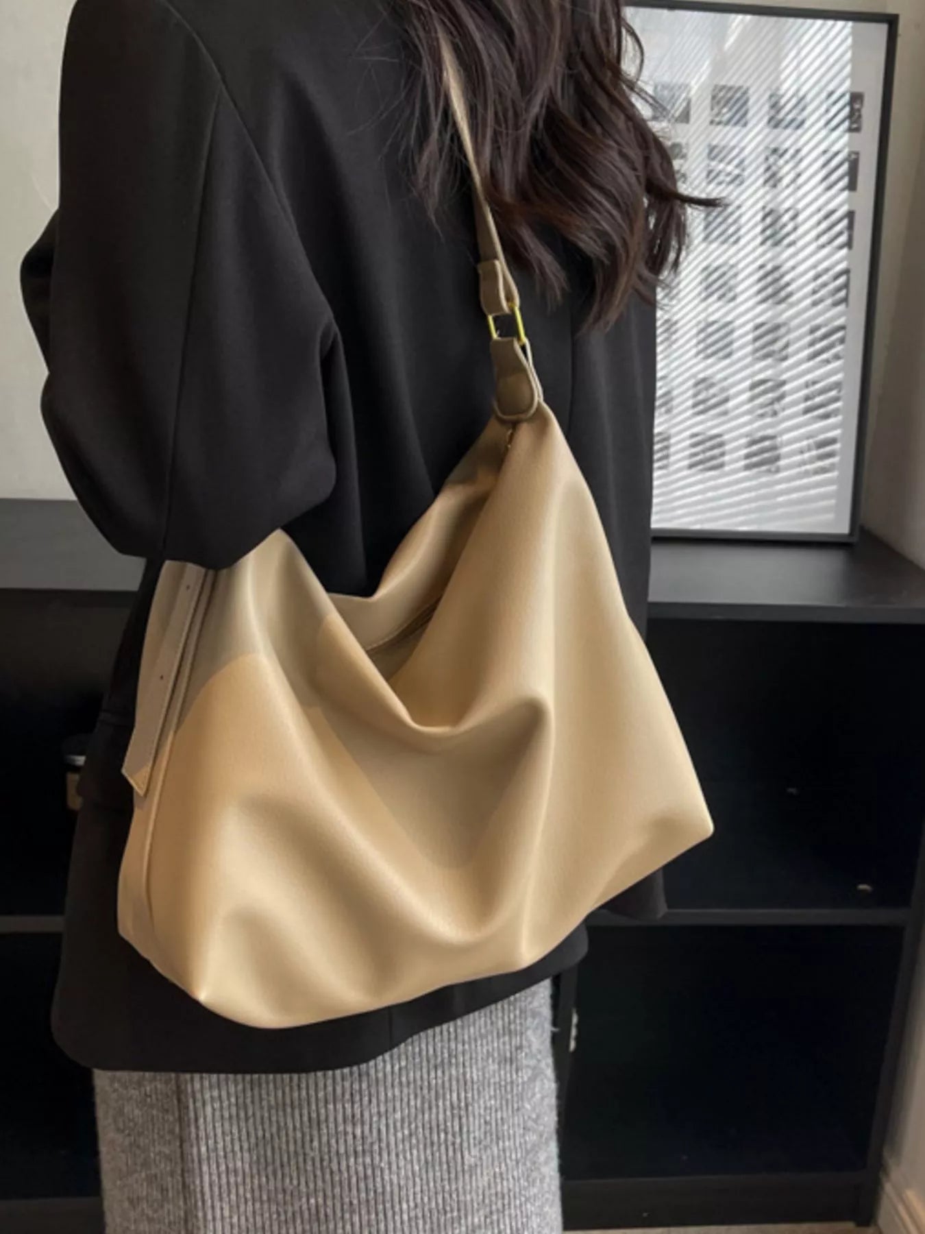 PU Leather Adjustable Strap Bag
