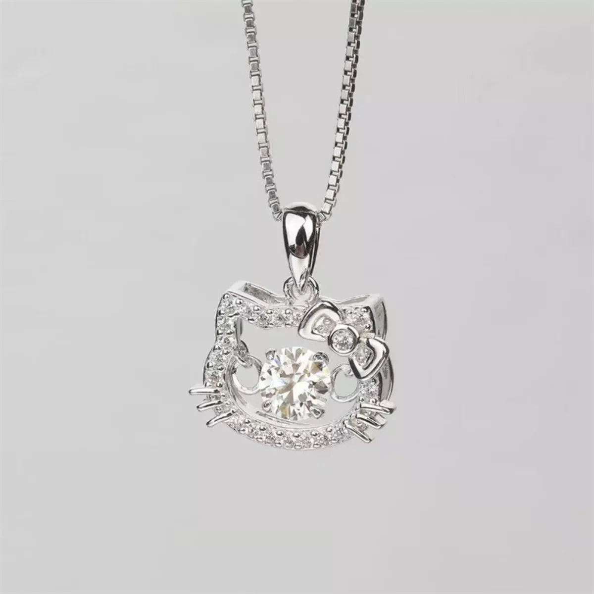 2 Carat Moissanite 925 Sterling Pendant Silver