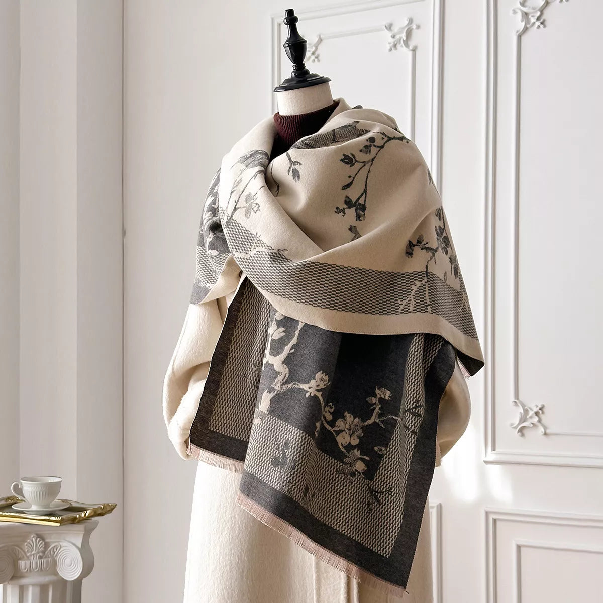 Raw Hem Winter Scarf