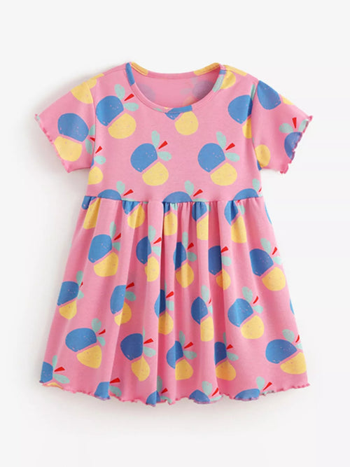 Children's Printed Short Sleeve Dress
