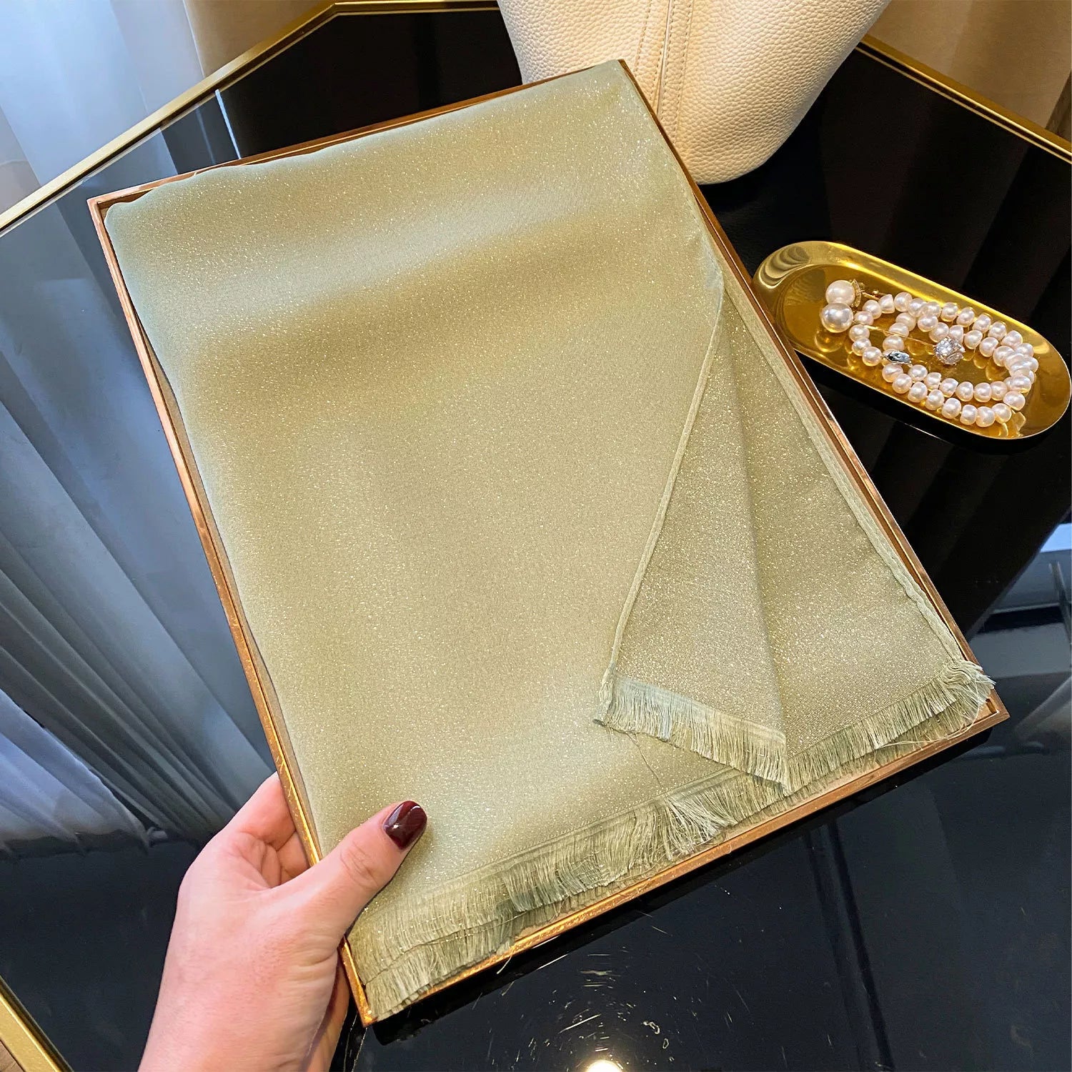 Raw Hem Scarf