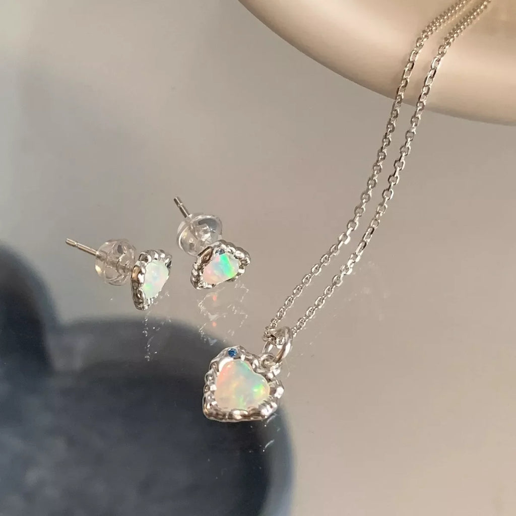 925 Sterling Silver Zircon Heart Necklace