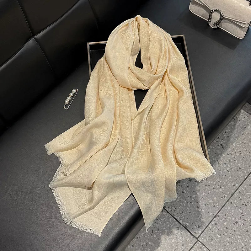 Raw Hem Warm Scarf
