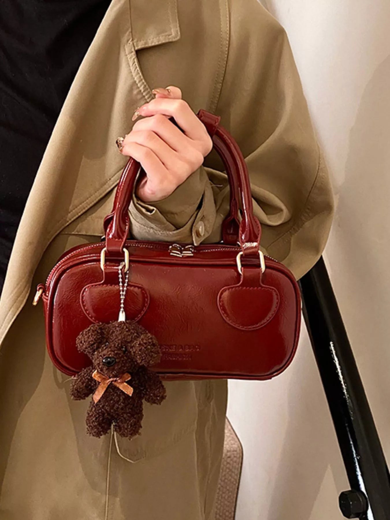 Vintage Style Crossbody Bag with Charm