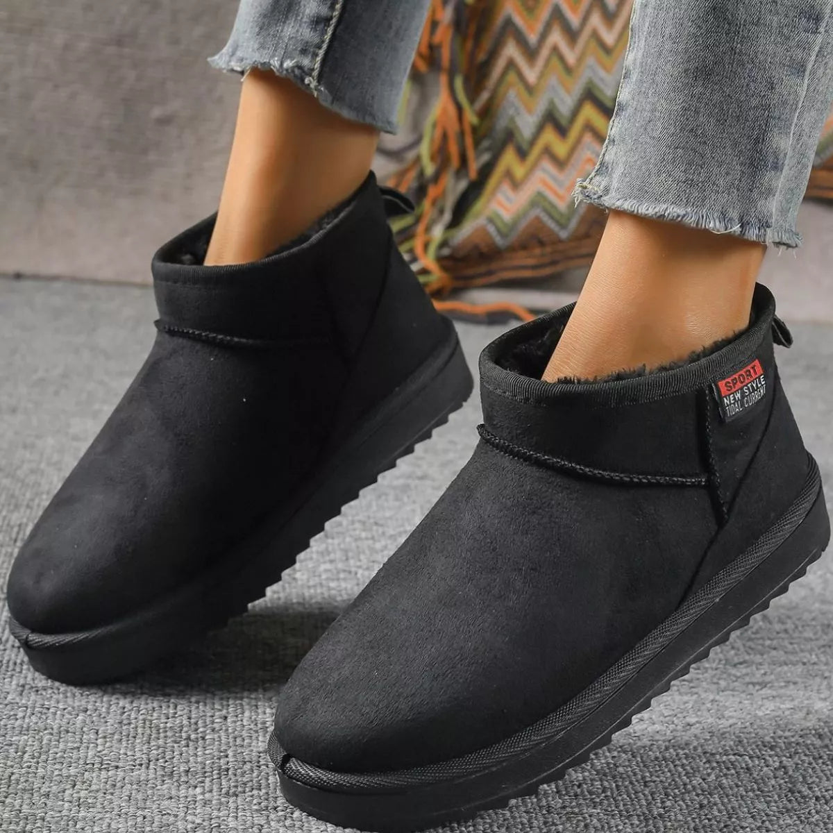 Round Toe Platform Boots