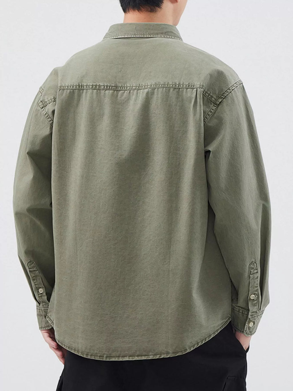 Men's Plus Size Button Up Long Sleeve Shirt