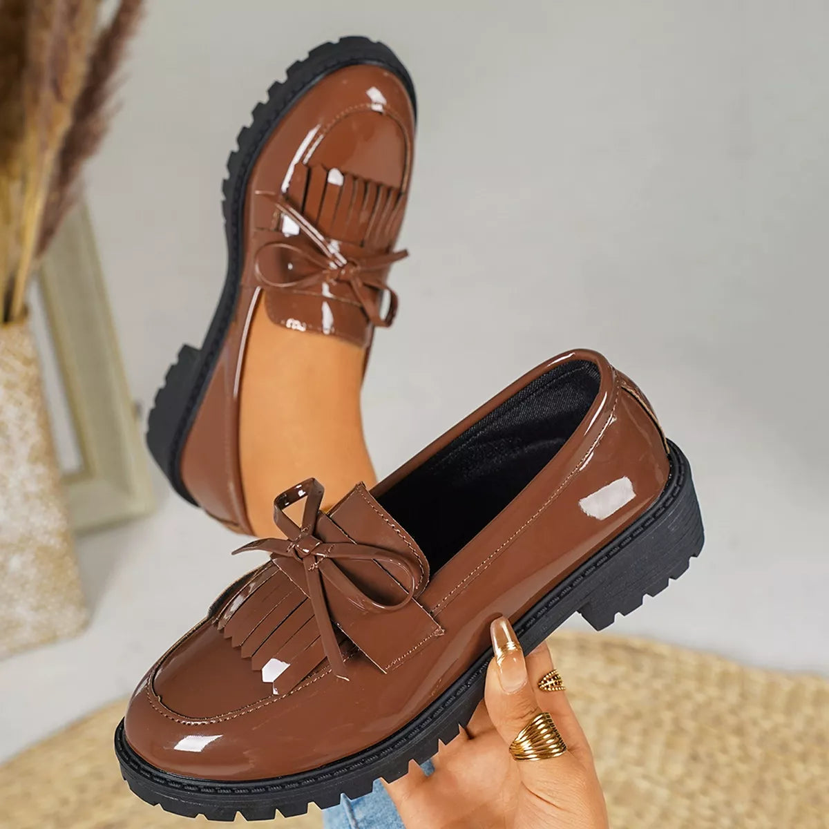 Round Toe Slip-Ons