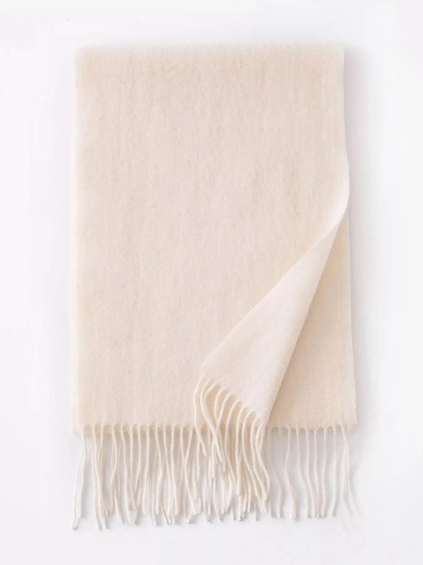 Solid Color Fringe Scarf