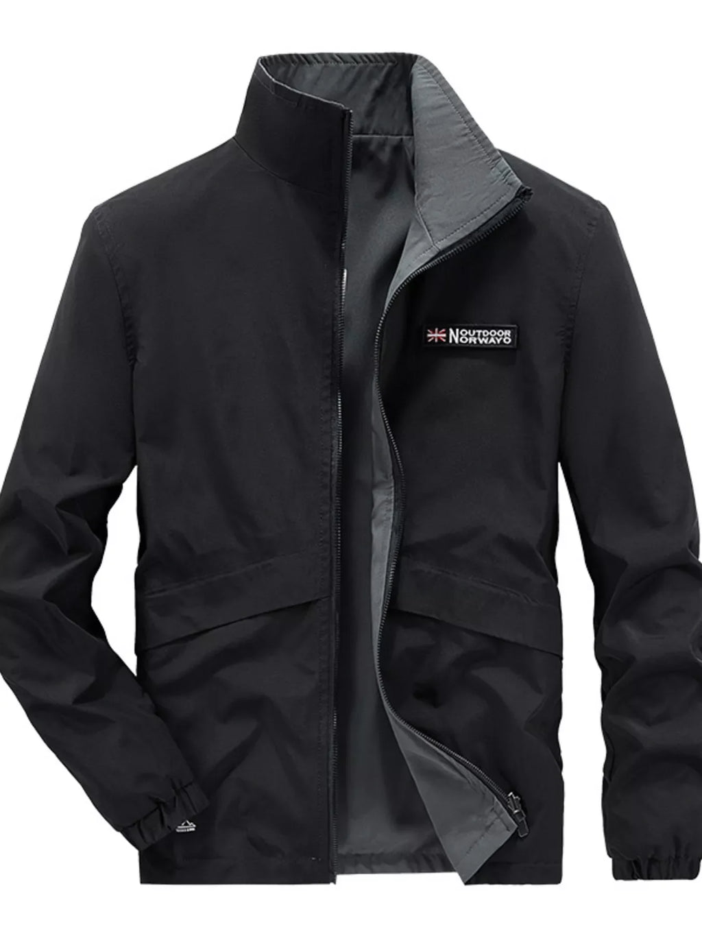 Men's Plus Size Lightweight Zip Up Jacket