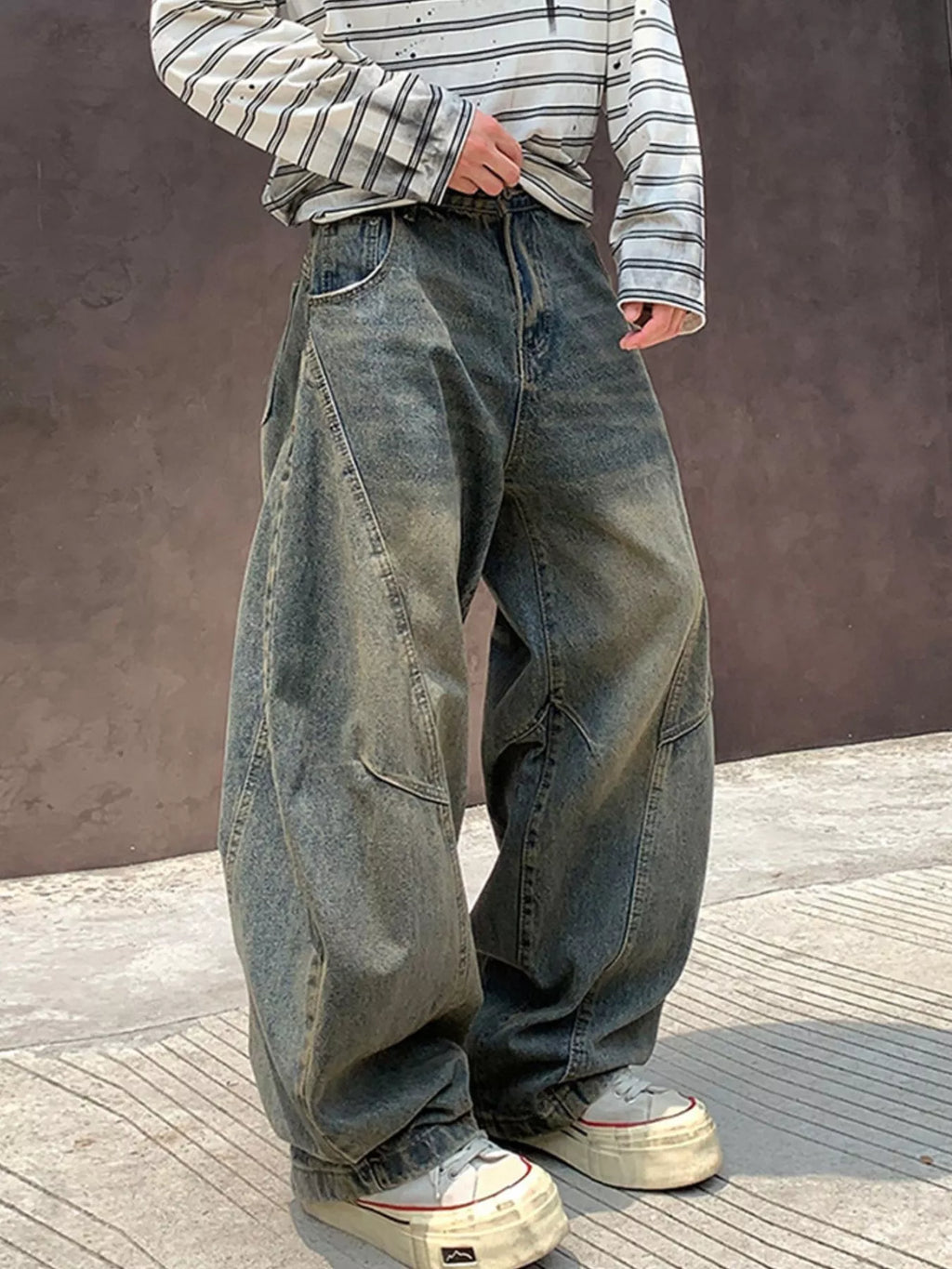 Men's Full Size Wide Leg Jeans Plus Size