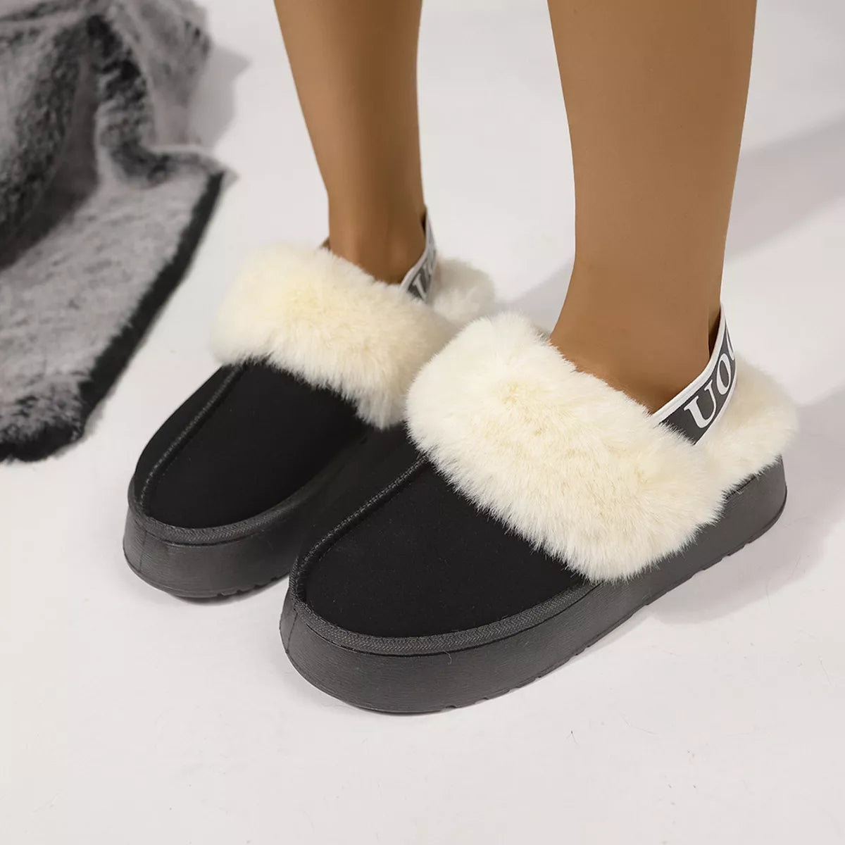 Round Toe Platform Ankle Boots