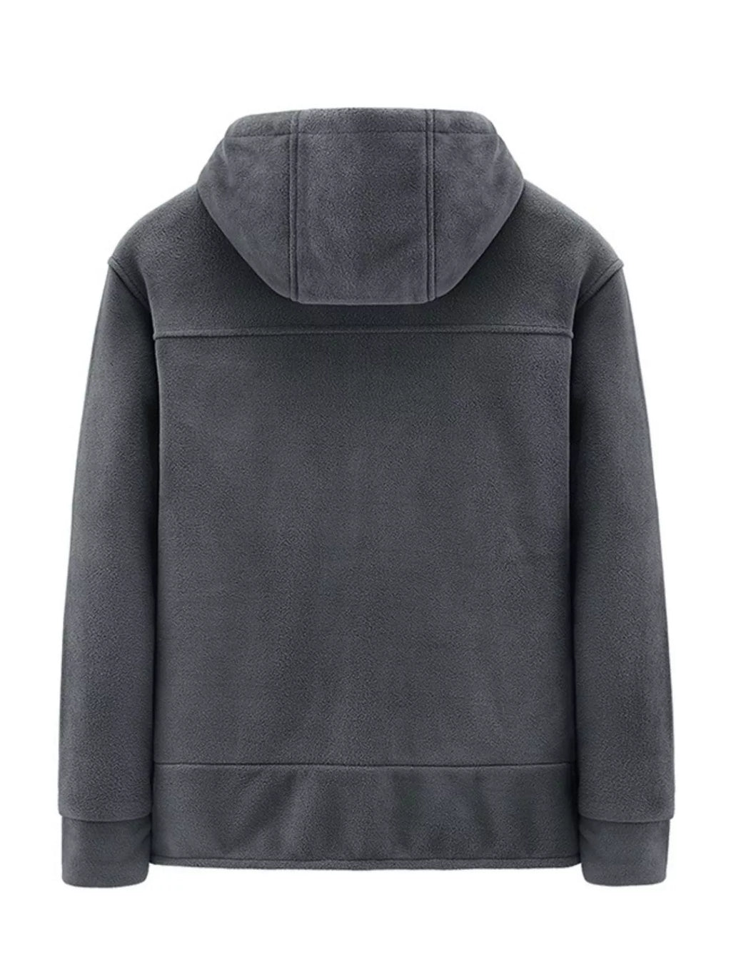 Men's Plus Size Casual Fleece Full-Zip Hooded Jacket