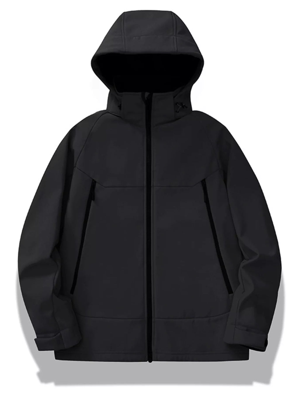Men's Plus Size Hooded Zip Up Windproof Jacket