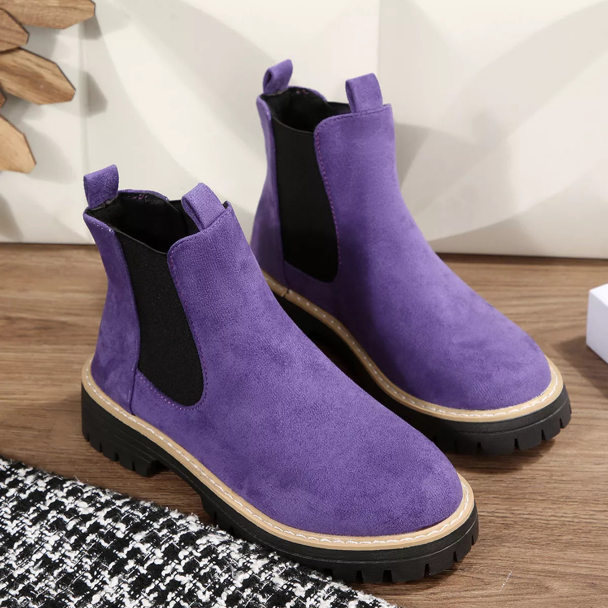 Round Toe Ankle Boots