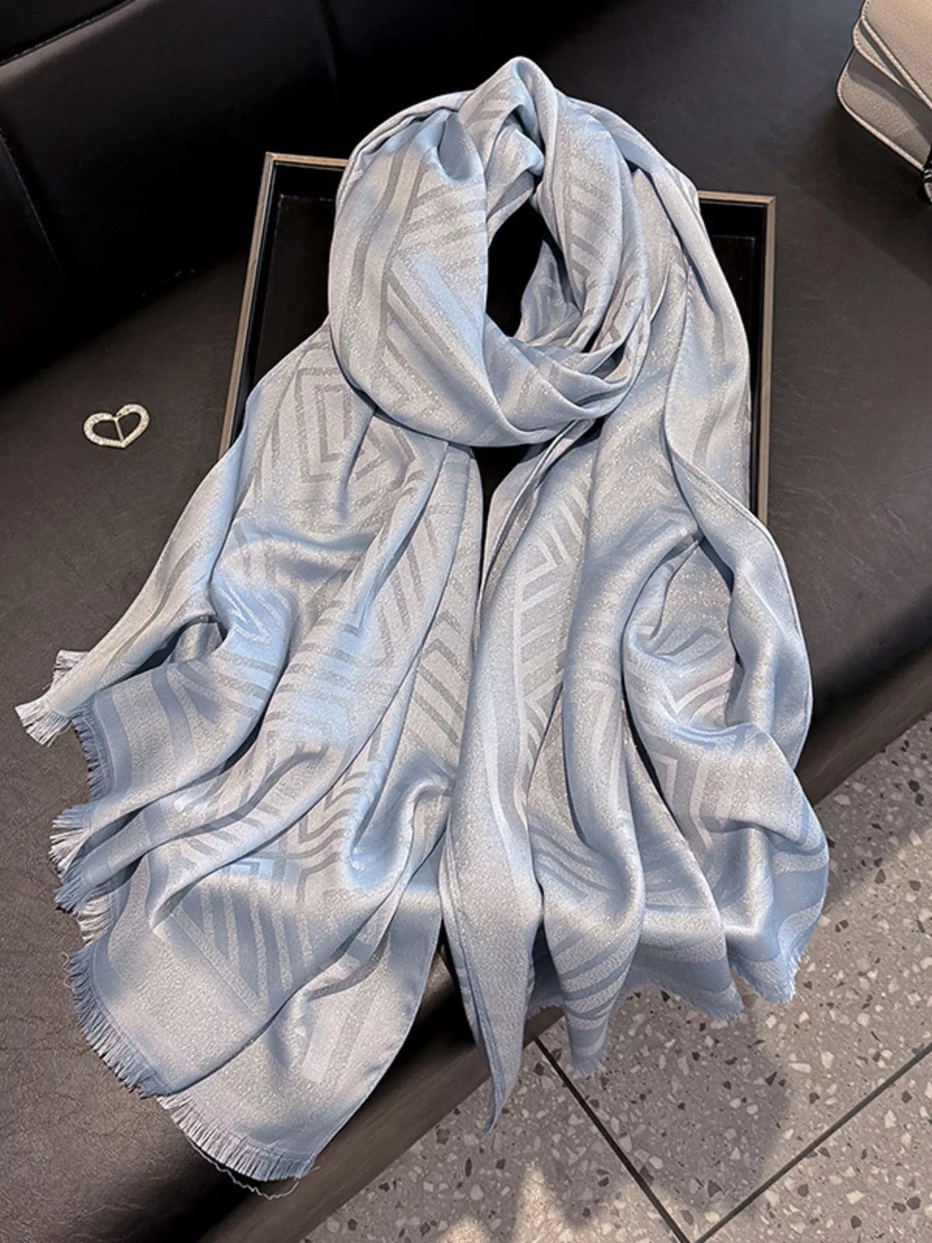 Raw Hem Lightweight Scarf