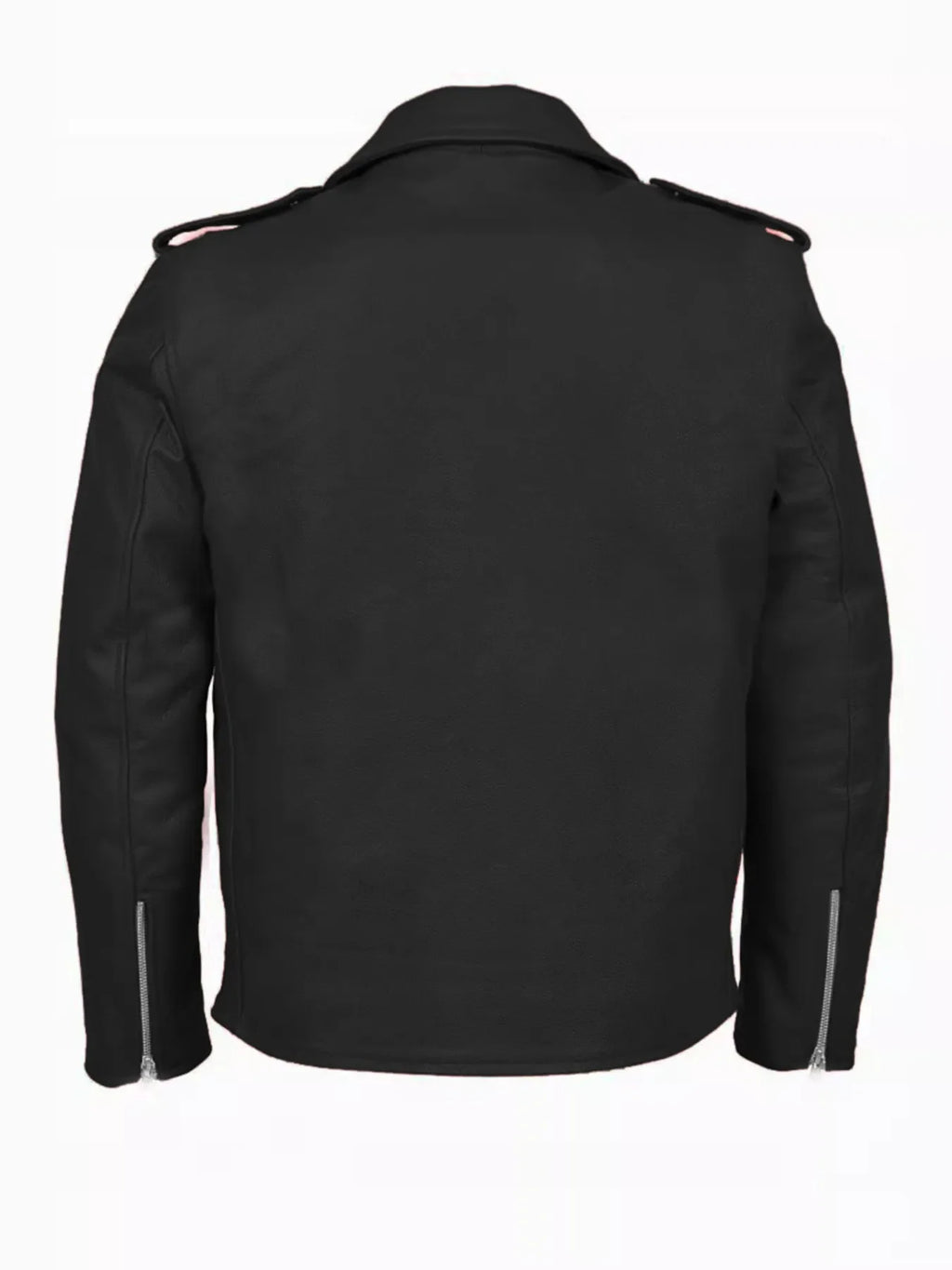Men's Plus Size Zip Up Leather Motorcycle Jacket