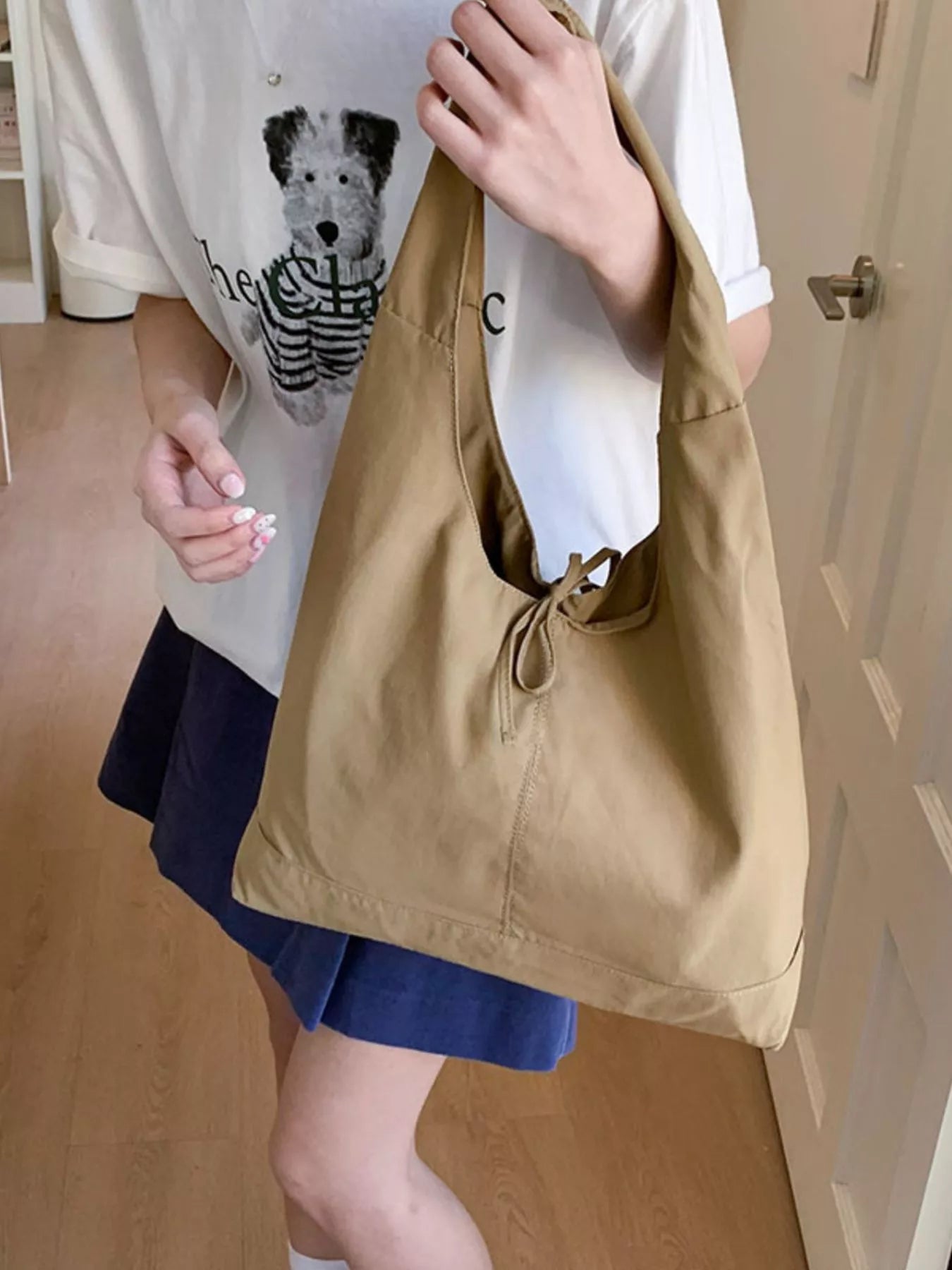 Tied Casual Lightweight Shoulder Bag