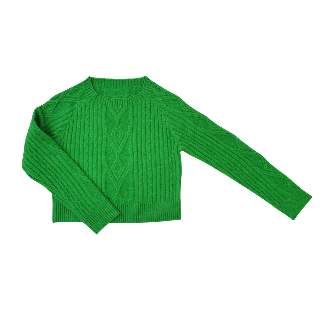 AA Fuchsia Braid-Knitted Sweater