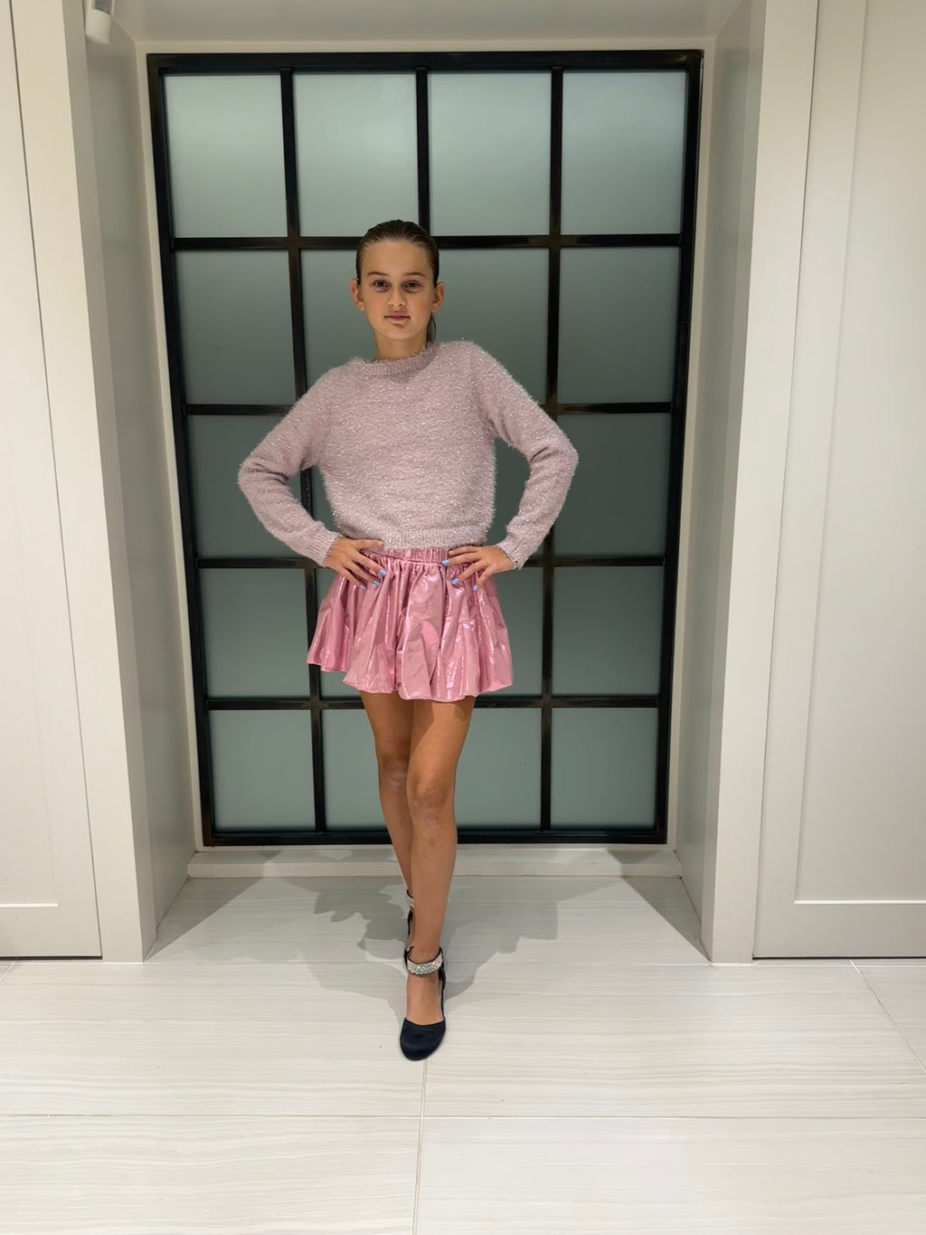 AA Pink Fuzzy Sweater