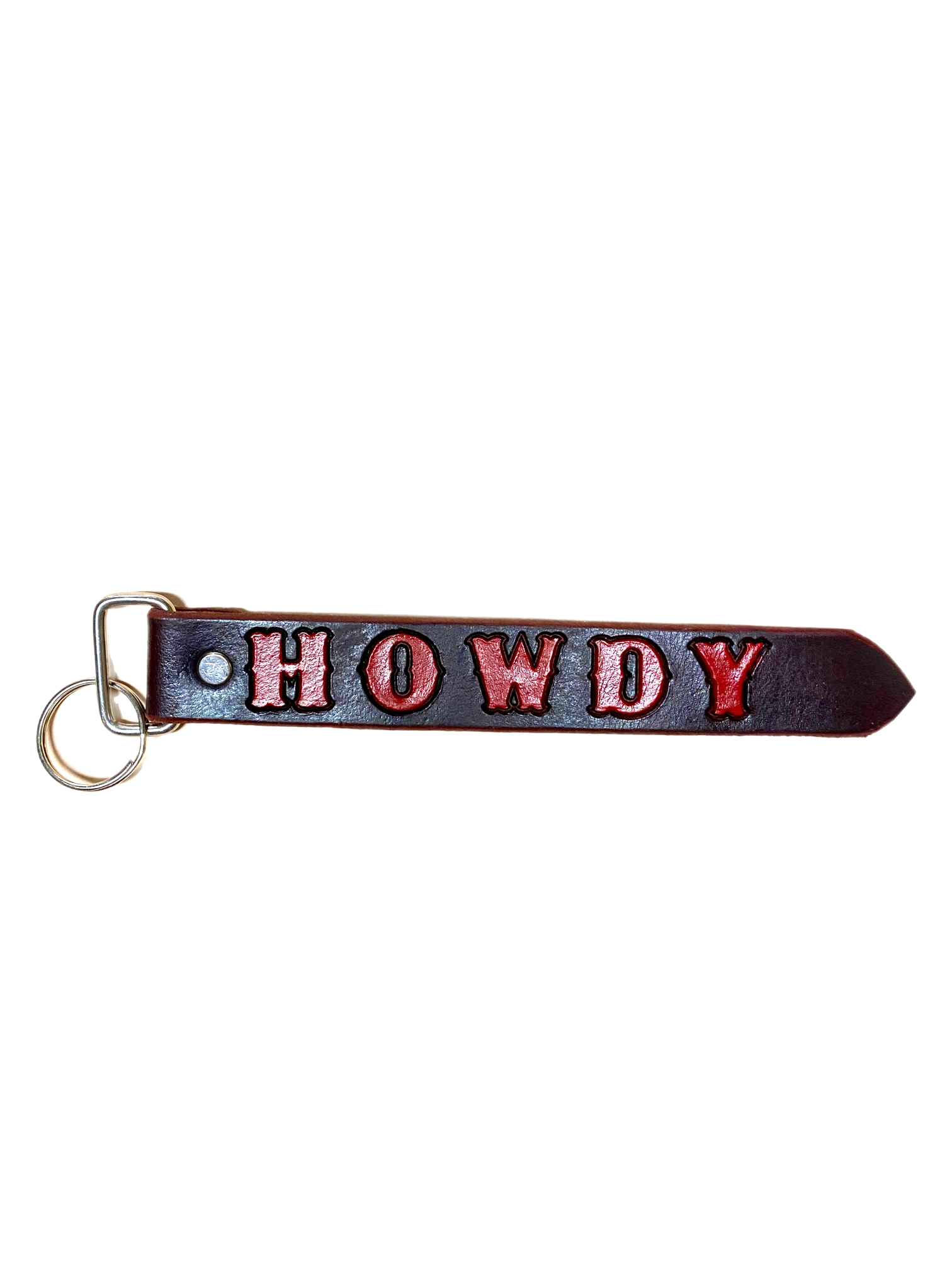 Discover the "Howdy" Handmade Leather Key Chains