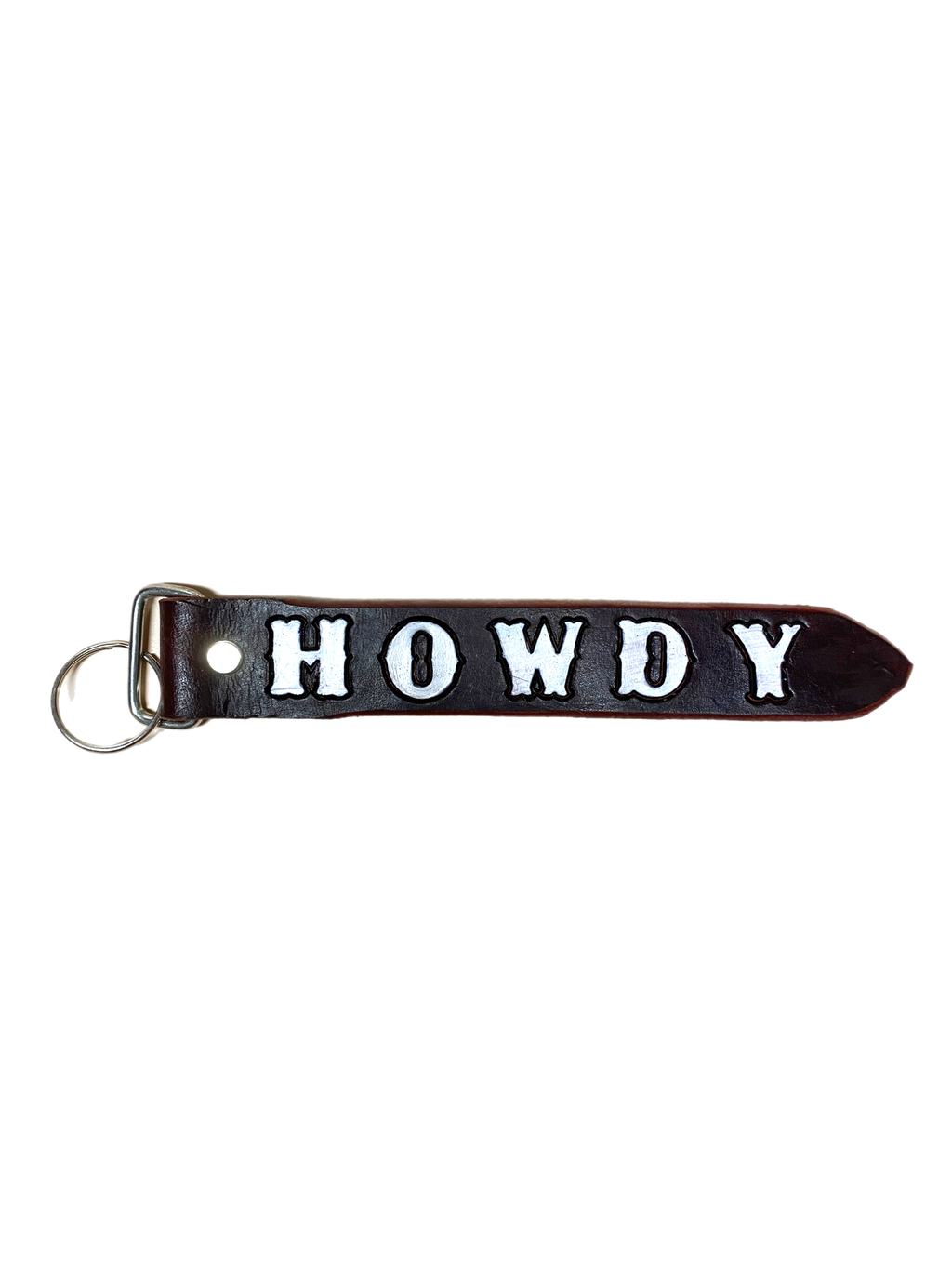 Discover the "Howdy" Handmade Leather Key Chains