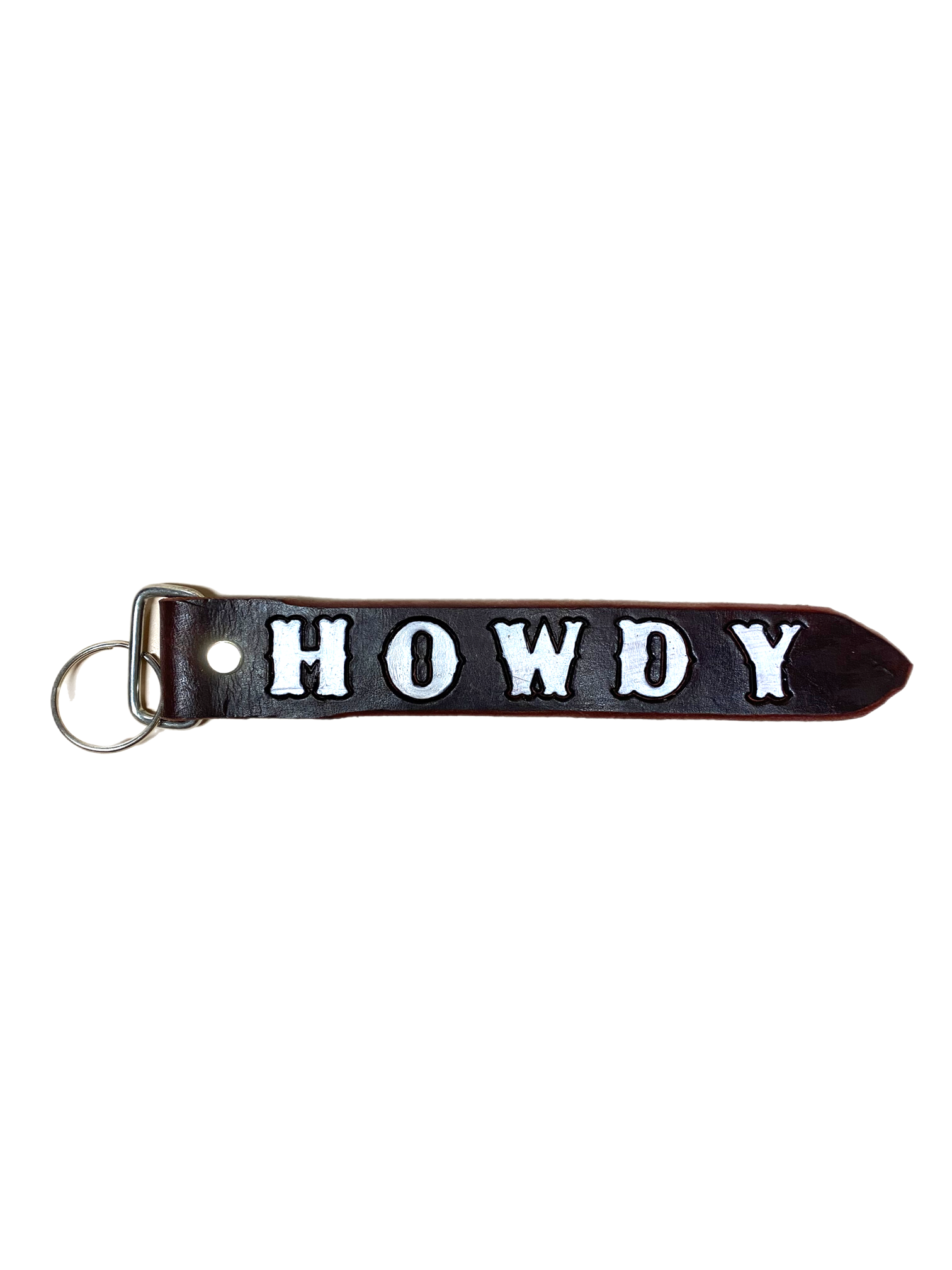 Discover the "Howdy" Handmade Leather Key Chains