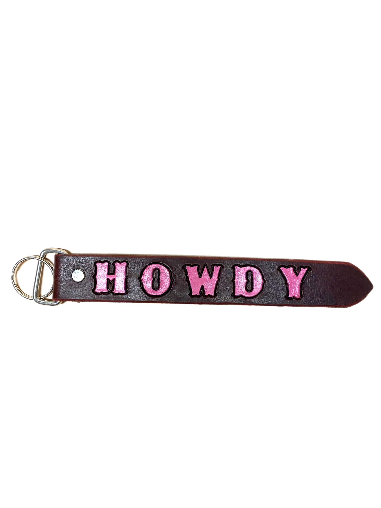 Discover the "Howdy" Handmade Leather Key Chains