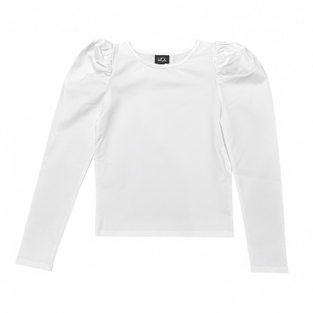 AA Black Puff Sleeve Cotton Top