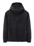 Men's Plus Size Casual Fleece Full-Zip Hooded Jacket