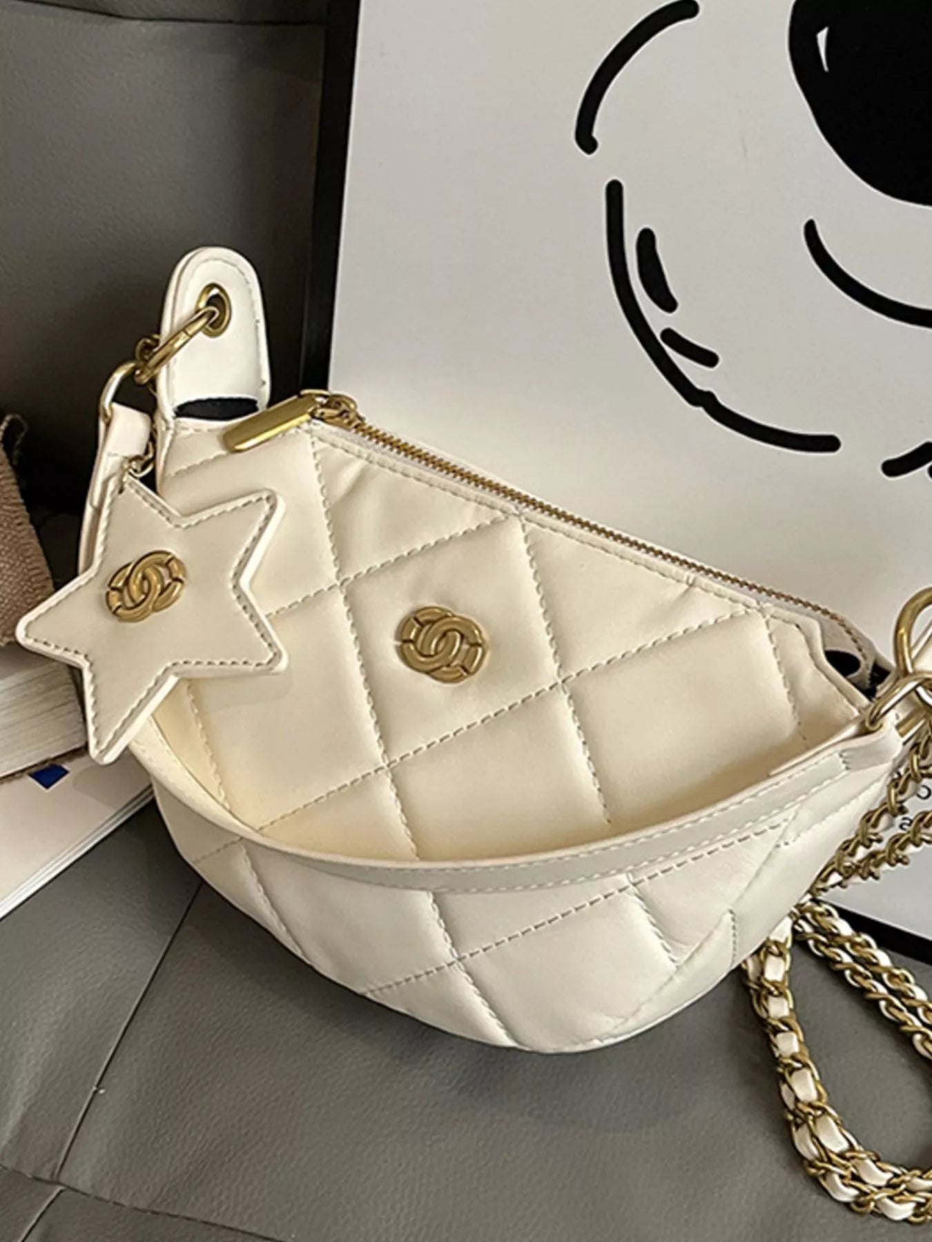 Quilted Chain Crossbody Bag
