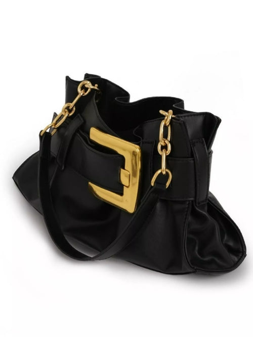 Buckle Accent Shoulder Bag