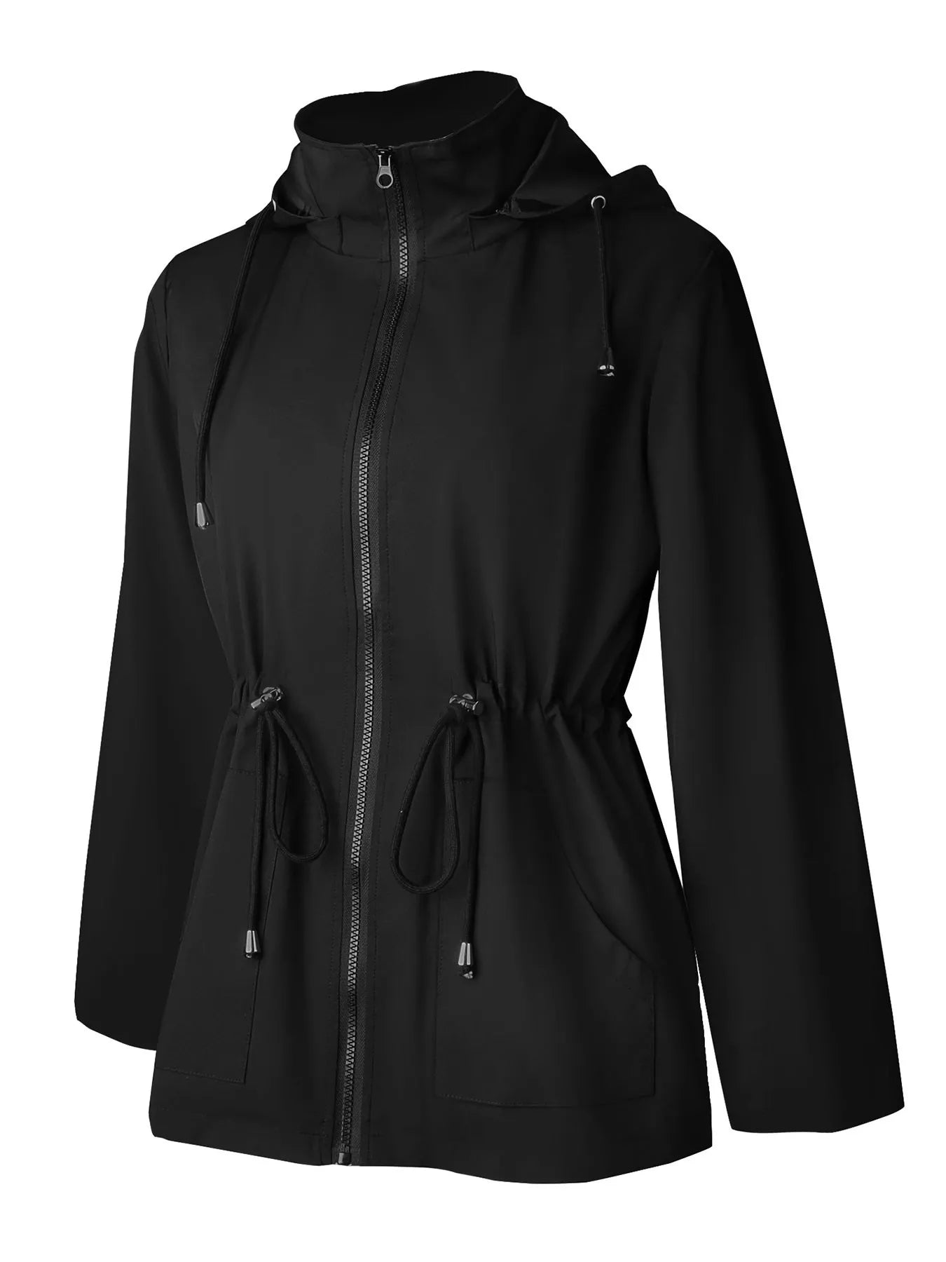 Zip Up Waterproof Hooded Outerwear