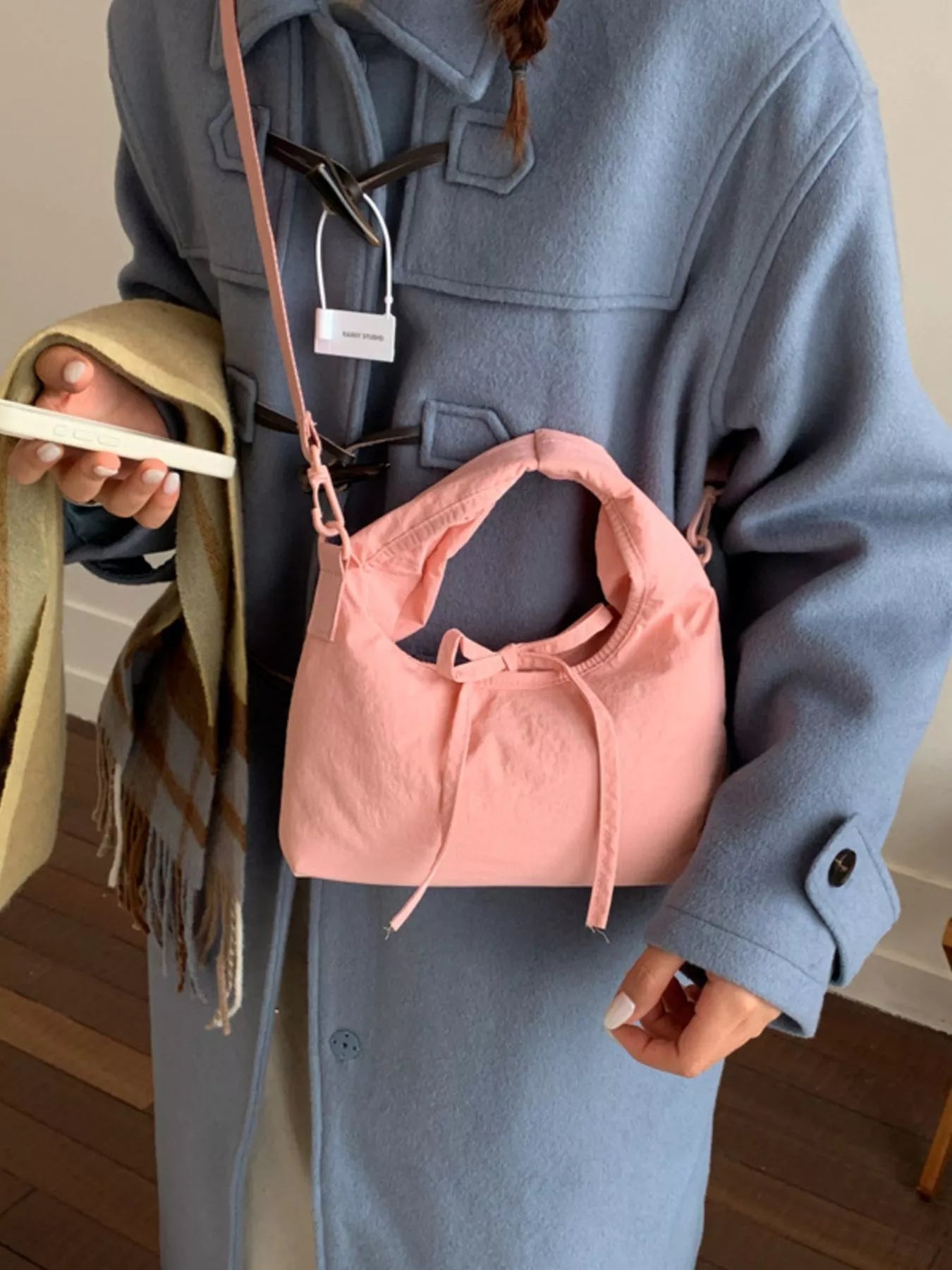 Casual Lightweight Solid Color Crossbody Bag
