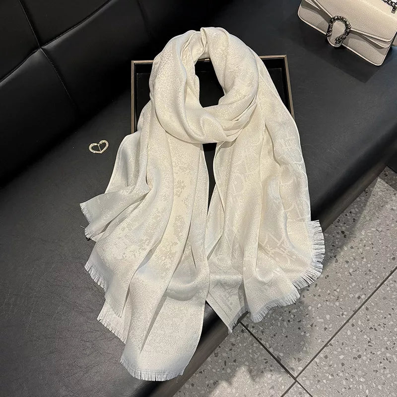 Raw Hem Warm Scarf