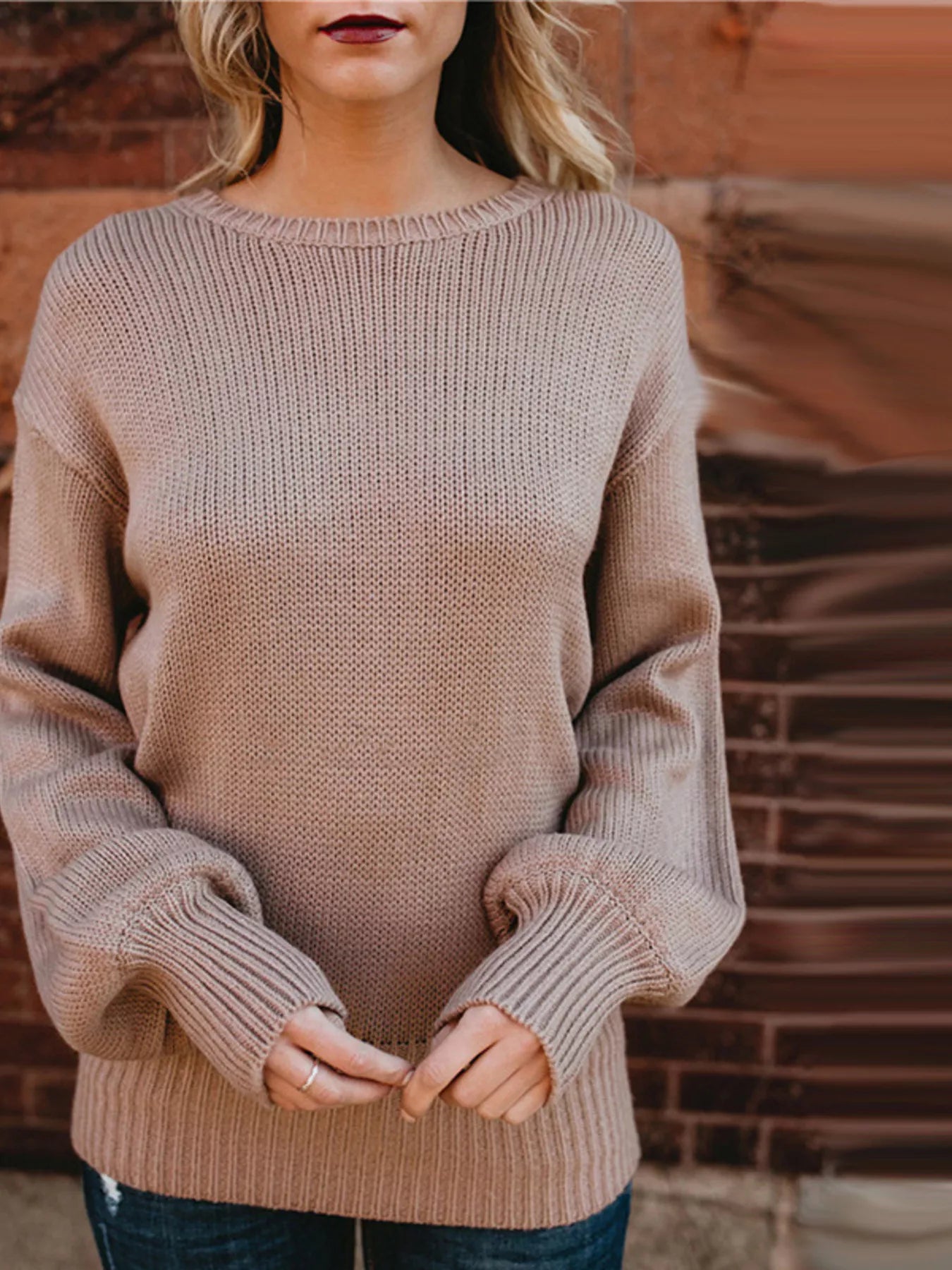 Tied Back Long Sleeve Sweater